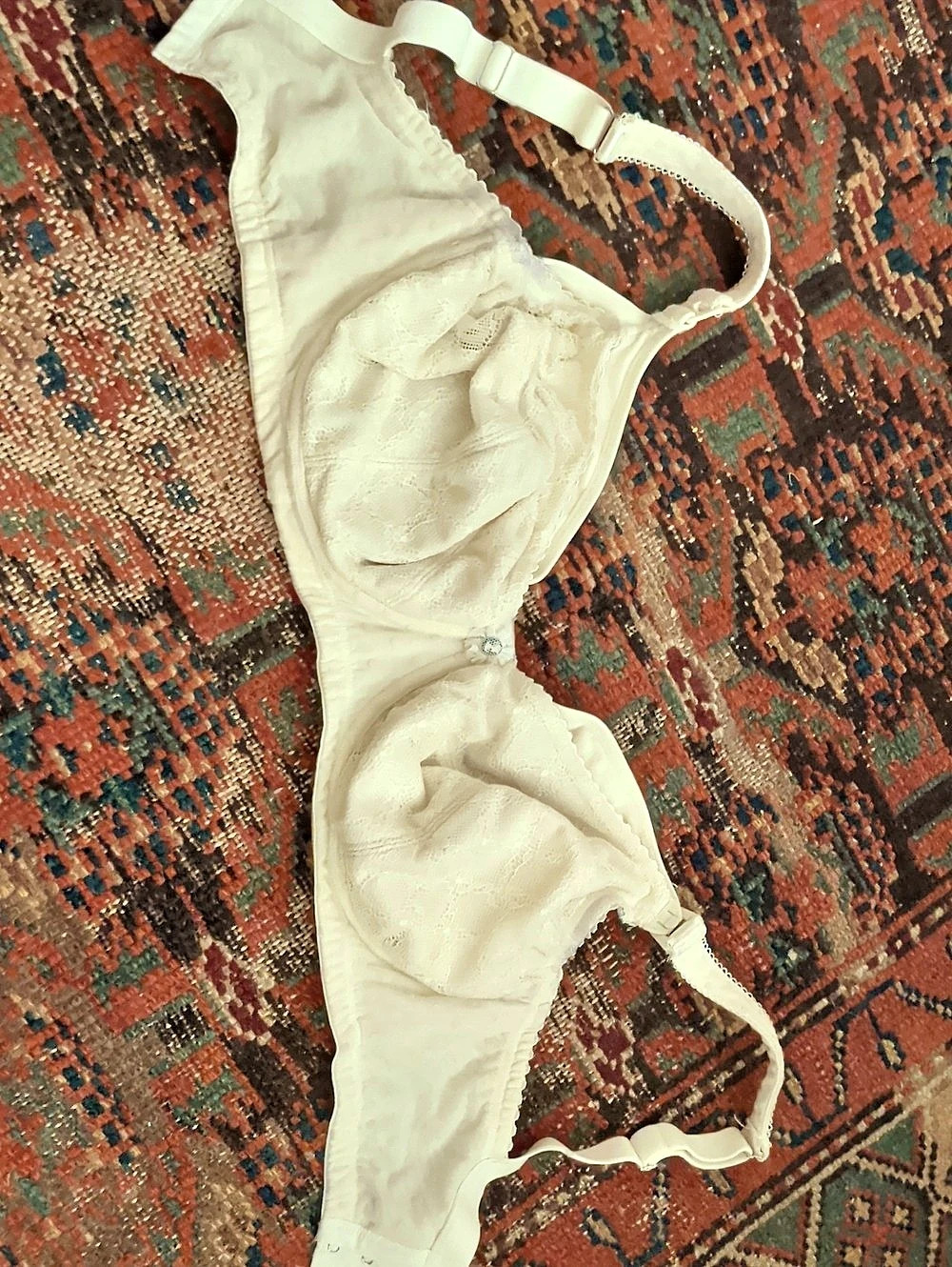 Cake Lingerie Banana Parfait Flexi Wire Nursing Bra White US 32